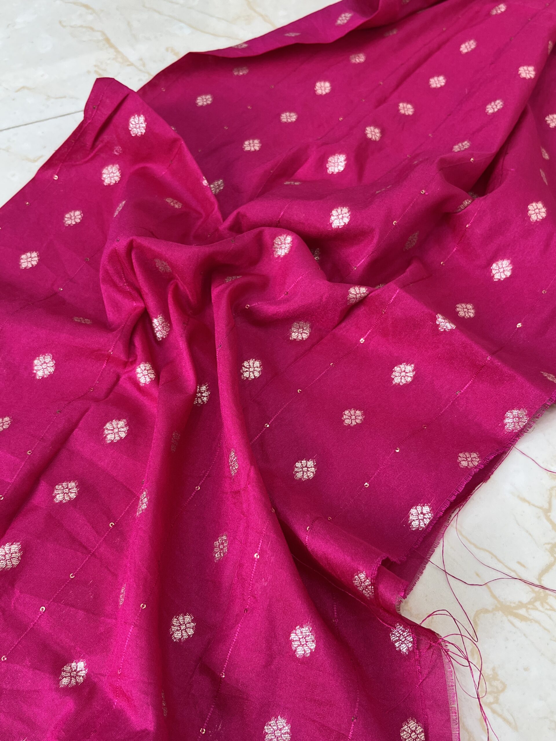 Vibrant Orange Pure Kanchi Soft Silk Saree with Dual-Tone Pink Ikat Bandhani Pallu & Rich Zari Border - Image 3