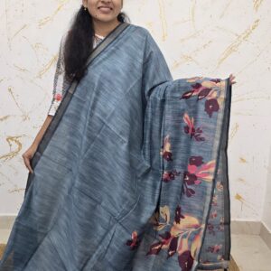 soft tussar silk sarees with beautiful digital print