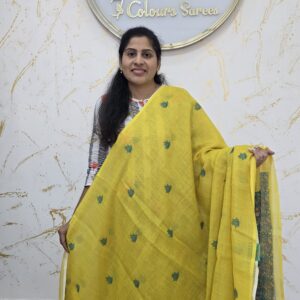 Sunshine Yellow Handwoven Saree with Peacock Motifs (haldi sarees)