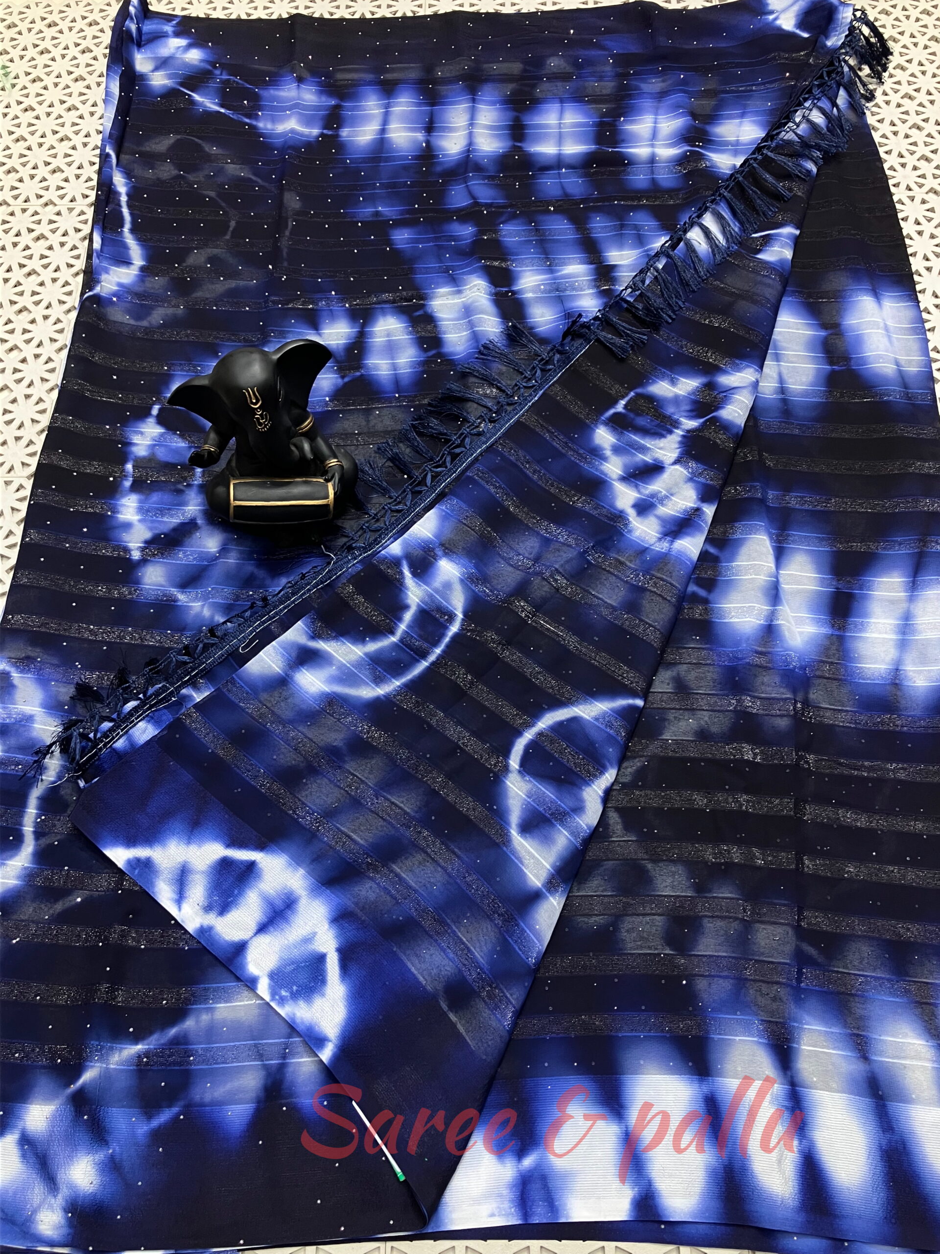 Chiffon Georgette Sarees with computer Work Blouse