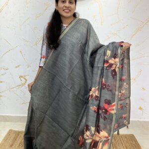 soft tussar silk sarees with beautiful digital print